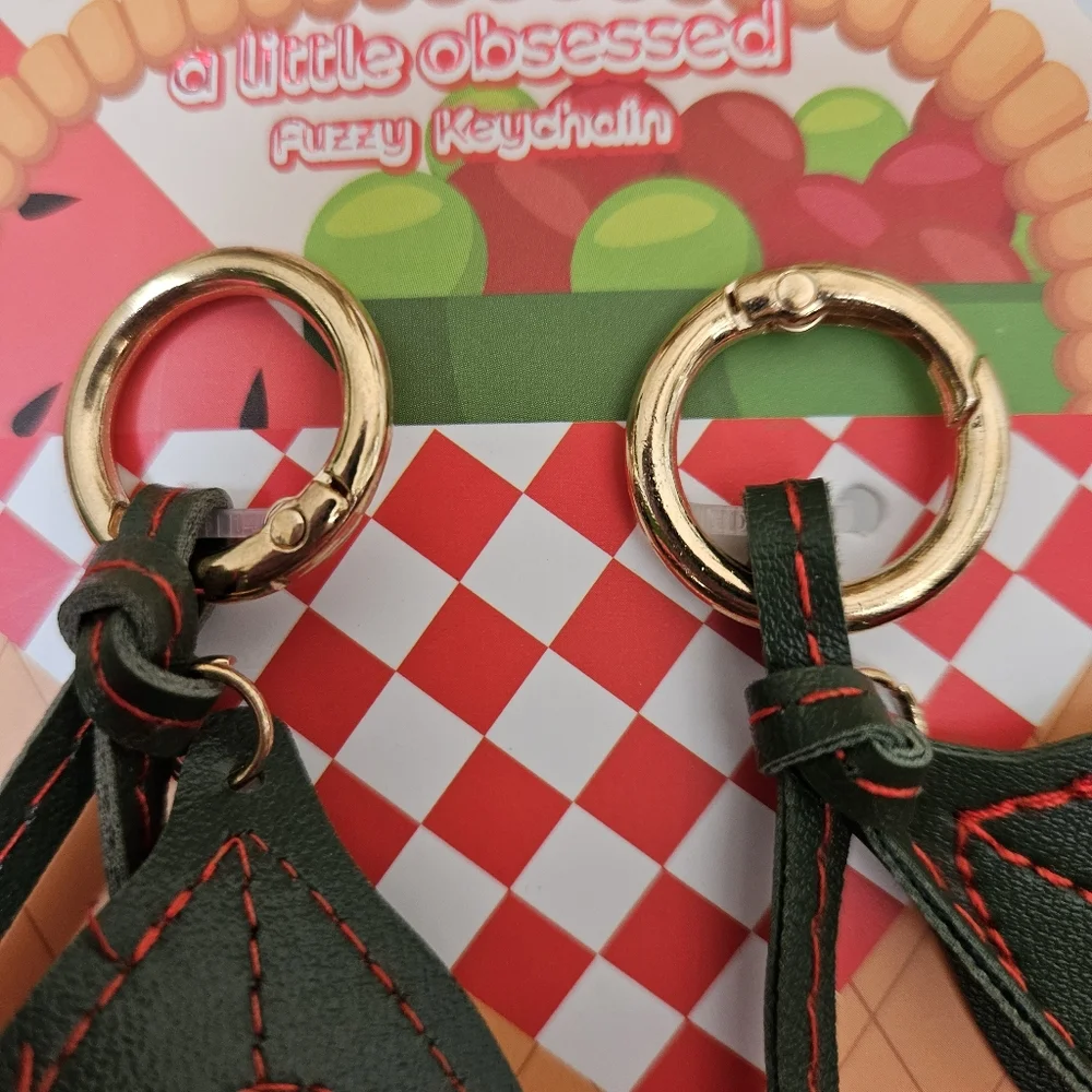 Cherry Soft & Fury Bag Charms (2 Included) About  4.5" Long - Picture 4 of 4